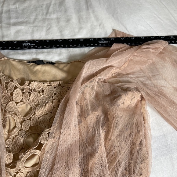 ELEGANT BLUSH/CHAMPAGNE STUNNER/ TULLE & LACE ROMANTIC/BOHO (S/M) - Picture 6 of 10